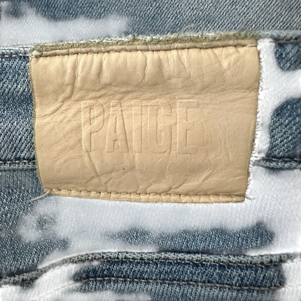 PAIGE Cheeky Ultra High Rise Skinny Jeans Destructed Swap Meet Women’s Size 31 - Picture 8 of 11